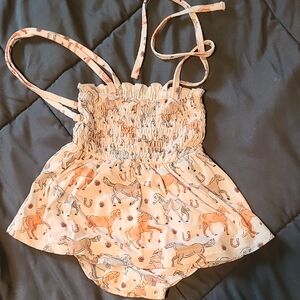 Caden Lane Pastel Animal Print Baby Romper